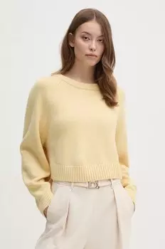 Шерстяной свитер OUI, желтый
