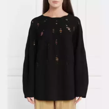 Шерстяной свитер оверсайз Liviana Conti, черный