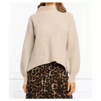 Шерстяной свитер оверсайз с добавлением кашемира Dkny, бежевый