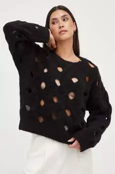 Шерстяной свитер Pinko, черный