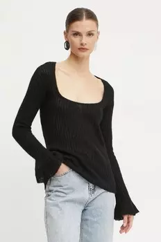 Шерстяной свитер Pinko, черный