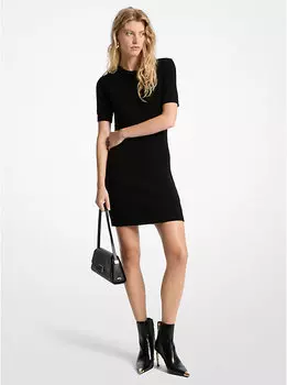 Шерстяной свитер-платье Michael Kors, черный