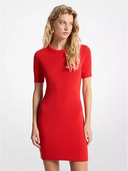 Шерстяной свитер-платье Michael Kors, красный