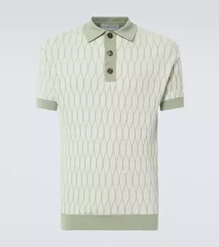 Шерстяной свитер-поло King & Tuckfield, цвет almost aqua/dusty sage