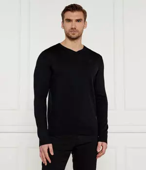 Шерстяной свитер Regular fit Karl Lagerfeld, черный