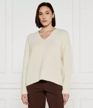 Шерстяной свитер Regular fit Marella, бежевый