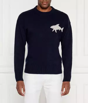 Шерстяной свитер Regular fit Paul&Shark, синий