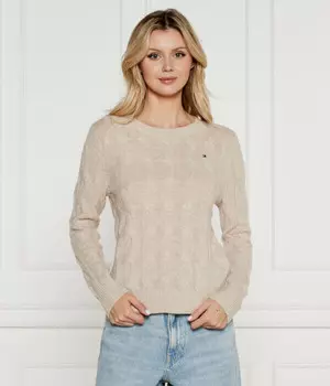 Шерстяной свитер Regular Fit Tommy Hilfiger, бежевый