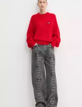 Шерстяной свитер Rotate, красный