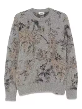 Шерстяной свитер с цветочным узором Altea, серый