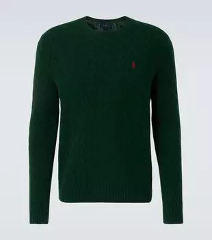 Шерстяной свитер с кашемиром Polo Ralph Lauren, Moss Agate