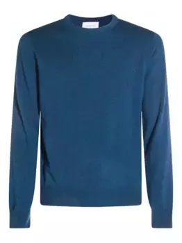 Шерстяной свитер с круглым вырезом Malo, синий