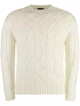 Шерстяной свитер с круглым вырезом Paul & Shark, белый