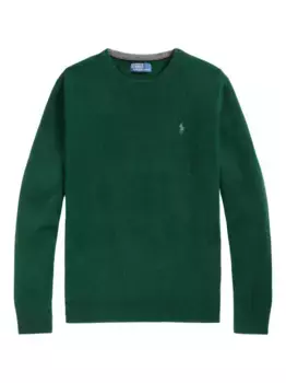 Шерстяной свитер с круглым вырезом POLO RALPH LAUREN, зеленый