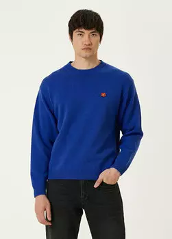 Шерстяной свитер с логотипом saks Kenzo