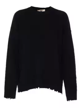 Шерстяной свитер с необработанными краями Aniye By, черный