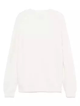 Шерстяной свитер с V-образным вырезом SEVEN GAUGE, белый