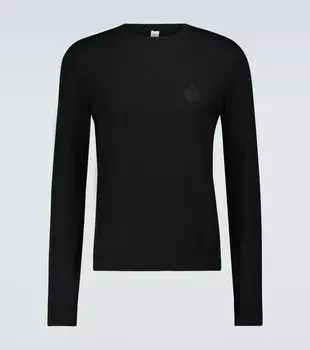 Шерстяной свитер с вышитым гербом Berluti, нуар