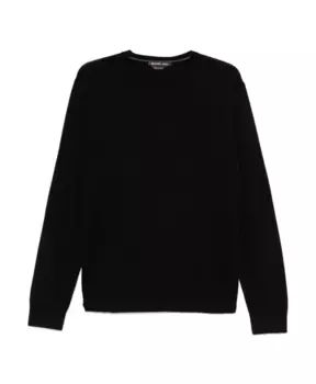 Шерстяной свитер с вышитым логотипом Michael Kors, черный