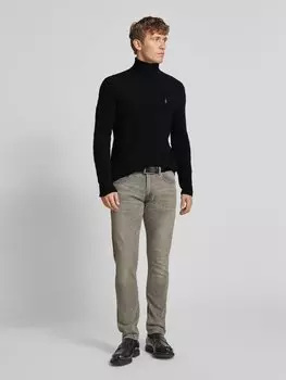 Шерстяной свитер с вышитыми этикетками Polo Ralph Lauren, черный
