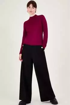 Шерстяной свитер с высоким воротником Monsoon, розовый