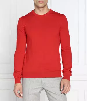 Шерстяной свитер san cedric-m1 Regular fit Hugo, красный