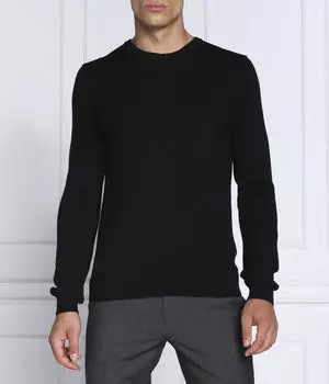 Шерстяной свитер san cedric-m1 Regular fit Hugo, черный