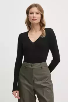 Шерстяной свитер Sandro Ferrone, черный