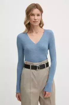 Шерстяной свитер Sandro Ferrone, синий