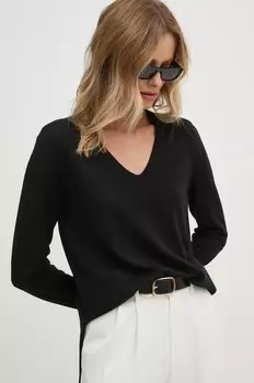 Шерстяной свитер Sisley, черный