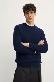 Шерстяной свитер Sisley, темно-синий