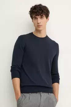 Шерстяной свитер Sisley, темно-синий