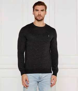 Шерстяной свитер Slim Fit Polo Ralph Lauren, черный