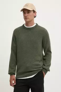 Шерстяной свитер Solid, зеленый