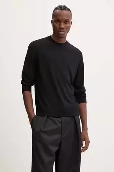 Шерстяной свитер Theory, черный