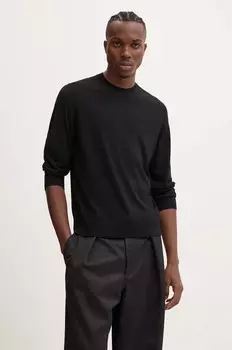 Шерстяной свитер Theory, черный