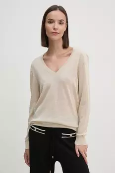 Шерстяной свитер Tommy Hilfiger, бежевый