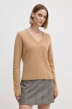 Шерстяной свитер Tommy Hilfiger, бежевый