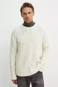 Шерстяной свитер Tommy Hilfiger, бежевый