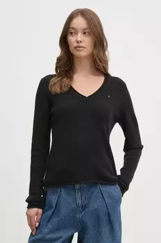 Шерстяной свитер Tommy Hilfiger, черный