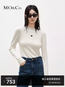 Шерстяной свитер топ для женщин Moanke, кремовый