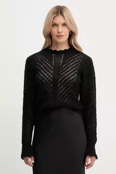 Шерстяной свитер Twinset, черный