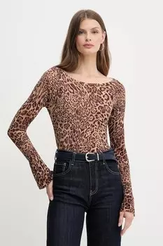 Шерстяной свитер Twinset, коричневый
