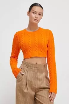 Шерстяной свитер United Colors of Benetton, оранжевый