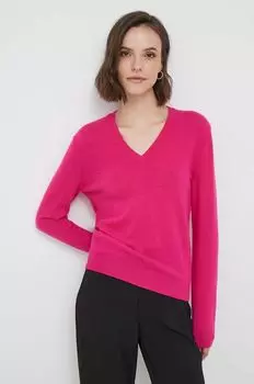Шерстяной свитер United Colors of Benetton, розовый