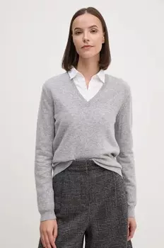 Шерстяной свитер United Colors of Benetton, серый