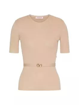 Шерстяной свитер Valentino Garavani, цвет poudre