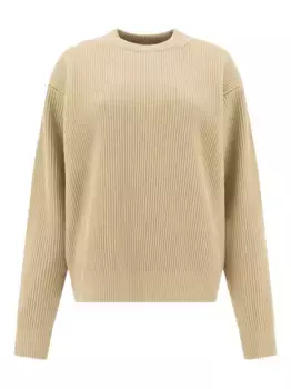 Шерстяной свитер в рубчик Auralee