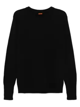 Шерстяной свитер в рубчик Barena, черный