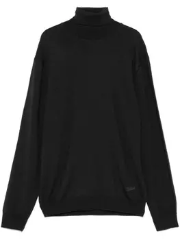 Шерстяной свитер Woolrich, черный